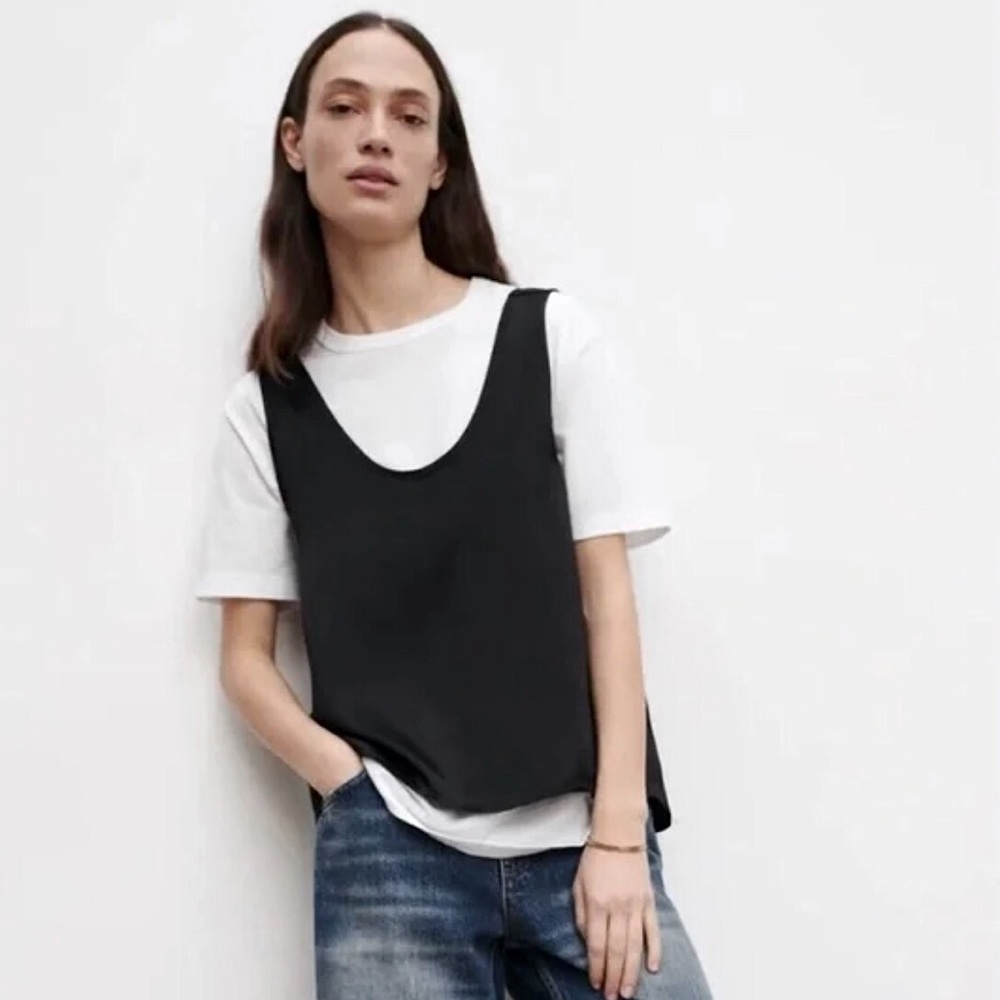 Zara Satin Wrinkled Effect Swing Tank